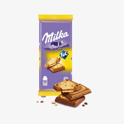 Шоколад Milka с солёным крекером Tuc 87 г | Плиточный шоколад | Arbuz.kz