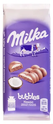 Пористый молочный шоколад Милка «Bubbles. Кокос»: купить шоколад Milka в  интернет-магазине — OZ.by