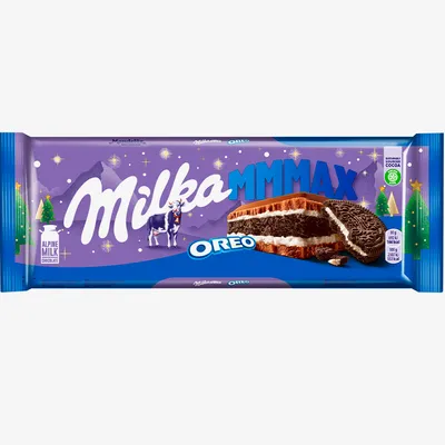 Шоколад Milka молочный с ванилью и печеньем Oreo 300 г | Плиточный шоколад  | Arbuz.kz