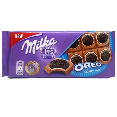 Купить Шоколад Milka молочный с печеньем \"Oreo\" 92 г в Новосибирске в  интернет-магазине оптом и в розницу с доставкой на дом и офис