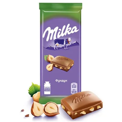 Продуктовый Интернет-магазин MAGNIT.TJ — Плиточный Шоколад Milka молочный с  фундуком 90 гр.
