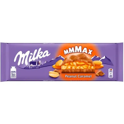Шоколад Milka MAX Peanut Caramel, 300 г приобрести с доставкой по всей  Украине | Nuts.org.ua
