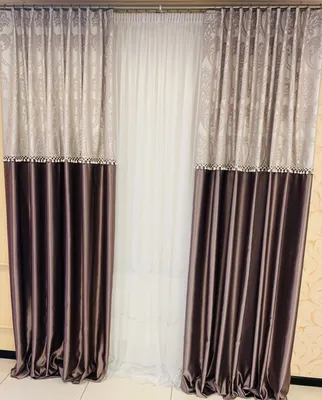 Купить готовые шторы Воронеж: портьеры комбинированные с бахромой