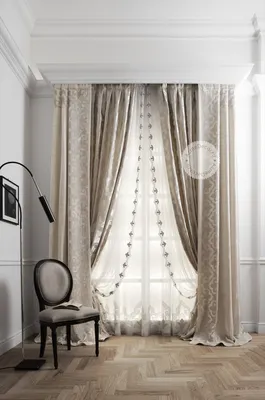 Дизайн штор для спальни: фото новинок 2018 (55 фото) #шторы #портьеры  #купить #классическиешторы #интерье… | Luxury curtains, Classic curtains,  Curtains living room