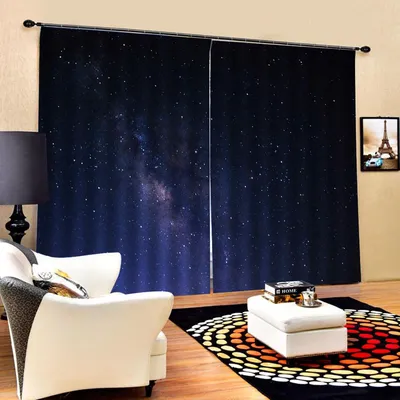 Шторы на окна с изображением звездного неба, занавески на большие окна для  гостиной, затемняющие шторы для спальни, домашний декор - купить по  выгодной цене | AliExpress