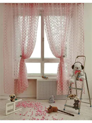 Розовый тюль 150х270 см/органза/для кухни/в гостиную/в спальню/шторы/ занавески Рошель 15157973 купить в интернет-магазине Wildberries