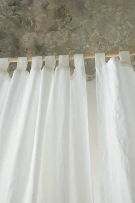 Шторы на петлях из мягкого льна - цена 17 000 р. купить в интернет-магазине  Linen Texture