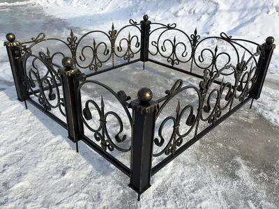 Кованые оградки для могил с завитками от 2500 р/м | Norkovka