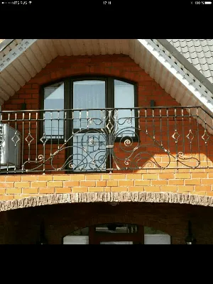 Кованые перила для балкона, лестниц, крыльца П-161 - Магия металла