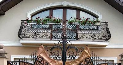 Кованые балконы и балконные ограждения купить в Казани