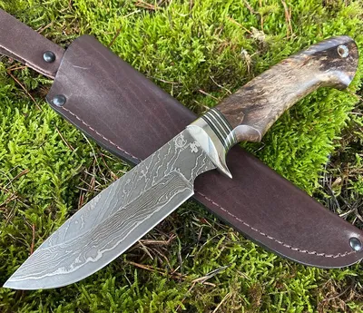 Нож —СОКОЛ— эксклюзивный нож из Ламинированой дамасской стали - AAKnives