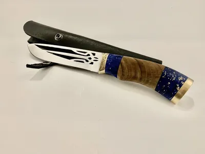 Купить Эксклюзивный нож ручной работы для охоты и рыбалки туристический  «Тризуб» с кожаными ножнами нескладной, цена 2189 ₴ — Prom.ua  (ID#1467914374)