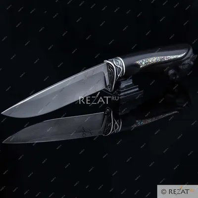 Эксклюзивный нож с фиксированным клинком \"Горбатый А-4 (М) Черная пантера\"  11 NRU/A-4-M-CUSTOM-5 Ножи Рукавишникова купить с доставкой