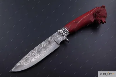 Эксклюзивный нож с фиксированным клинком \"Лучший охотничий А5 - Медведь\"  NRU/LO-A5-MD Ножи Рукавишникова купить с доставкой