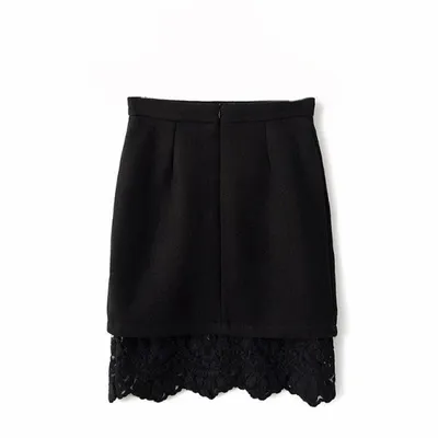 Асимметричная юбка с кружевом (арт. 28164) ♡ интернет-магазин Gepur