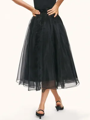 Пышная юбка из органзы , черный цвет, арт. 3-07400630-167 купить в  интернет-магазине CALISTA