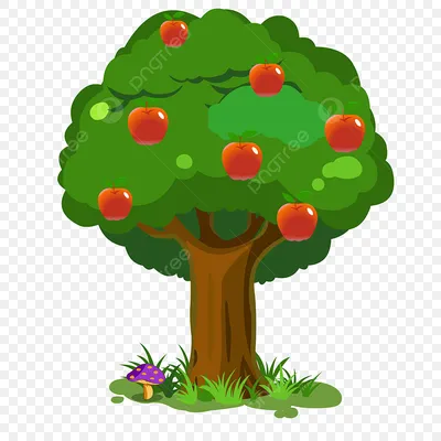 рисованный мультфильм дерево материал PNG , клипарт яблоня, Ручной  росписью, рисованной растения PNG картинки и пнг рисунок для бесплатной  загрузки