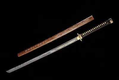 Японский меч Катана: сталь D2 (травление), ножны - венге купить в России с  доставкой