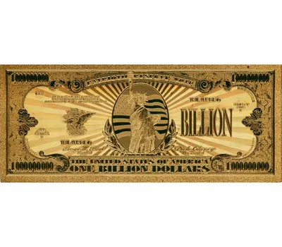 Купить золотую банкноту 1 миллиард долларов США в интернет-магазине