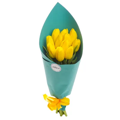 11 желтых тюльпанов - купить в Москве по цене 1990 р - Magic Flower