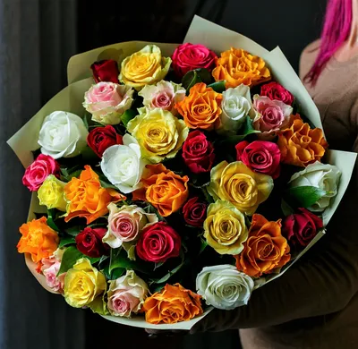 35 красных роз Premium 40 см - купить в Москве по цене 3490 р - Magic Flower