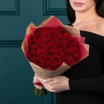 Букет из 35 красных роз 40 см (Кения) купить в СПб в интернет-магазине  Семицветик✿