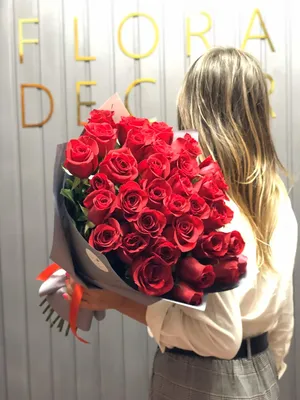 Купить букет Букет из 35 роз (50см) в Астане с круглосуточной доставкой |  Каталог цветов Flora Décor