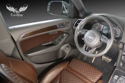 Audi Q5 – перетяжка подлокотника и дверных вставок