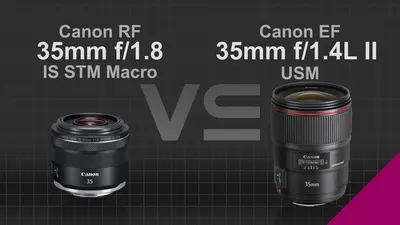 Canon RF 35mm F1.8 IS STM Macro vs Canon EF 35mm F1.4L II USM - YouTube