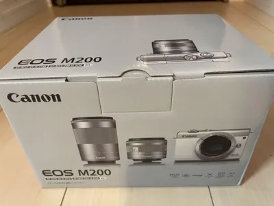 CANON EOS M200 ダブルズームキット + 純正レンズ 元箱、電池2個