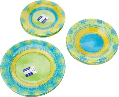 Luminarc Venizia 18pc Opal Glass Dinner Set Dinnerware Tableware Modern  Plates | eBay