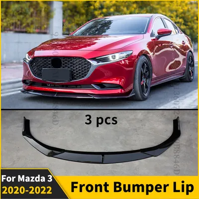 Für Mazda 3 Limousine Axela 2020 2021 2022 Front Lip Splitter Diffusor  Spoiler Schutz Abdeckung Trim Tuning Zubehör Körper kit|Stoßstangen