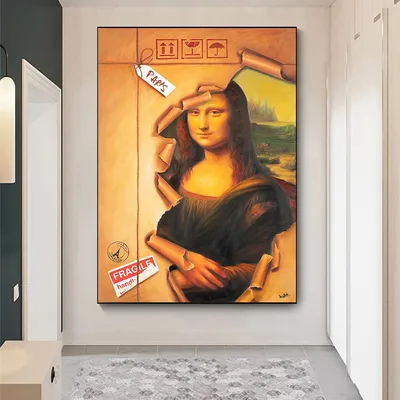 Поп-арт художественные картины на холсте Мона Лиза знаменитый Творческий  уличный арт настенные плакаты картины для современного домашнего...,  артикул 1005003502146619, цена 3 р., фото и отзывы | buketmame.ru