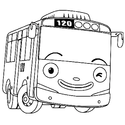 Автобус Тайо раскраска
