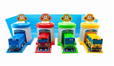 Тайо маленький автобус / Игровой набор из четырех автобусов с гаражами —  купить в интернет-магазине по низкой цене на Яндекс Маркете