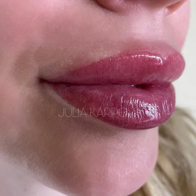 Акварельные губы перманентный макияж — техника