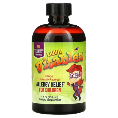 Vitables, жидкое средство от аллергии для детей, без спирта, со вкусом  винограда, 118 мл (4 жидк. унции) c доставкой с iHerb.com