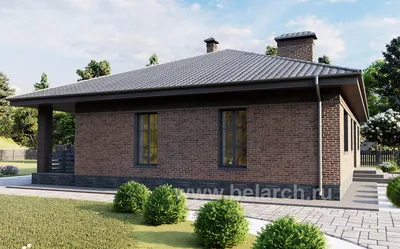 Проект современного коттеджа «Баварская кладка» | Архитектурное бюро  \"Беларх\" - Авторские проекты планы домов и коттеджей