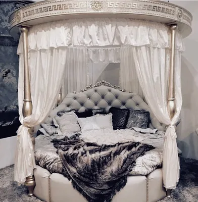 Кровать с балдахином для девочки - 74 фото