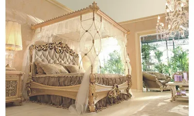 Королевская кровать с балдахином - 62 фото