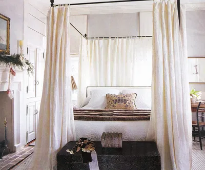 Интерьер спальни с балдахином: 40 интересных идей
