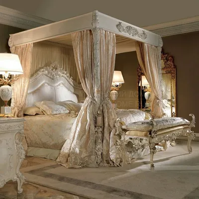 Кровать с балдахином Charlene от ZANABONI из Италии на заказ в Москве -  купить в студии Миланский Дом
