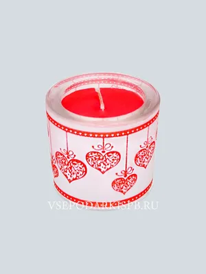 Свеча в стекле «Подвески» арома роза - Купить подарки в СПб.