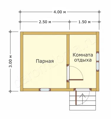Баня 3х4 из профилированного бруса Вологда — от 307000 руб.