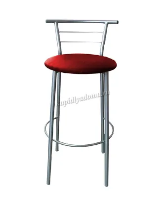 Барный стул См-48 к/з (Красный/Алюминий хром) купить в Биробиджане по  низкой цене в интернет магазине мебели