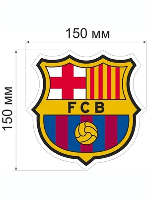 Наклейка футбольный клуб \"Barcelona\"/Барселона 15х15 см Пример 14913832  купить за 224 ₽ в интернет-магазине Wildberries