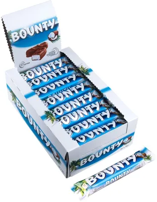 Шоколадные батончики Bounty, 32 шт по 55 г / Кокос, шоколад — купить в  интернет-магазине OZON с быстрой доставкой