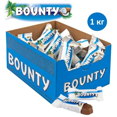 Bounty / Баунти развесные конфеты, Молочный шоколад, Кокос, Коробка, 1кг —  купить в интернет-магазине OZON с быстрой доставкой