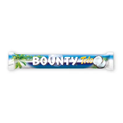 Купить шоколадный батончик bounty трио 82,5г с доставкой на дом в магазине  SPAR