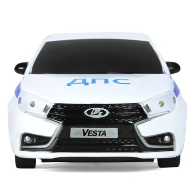 Машина Lada Vesta \"Полиция\" на радиоуправлении, на батарейках, со светом,  Белая купить в интернет магазине Растишка